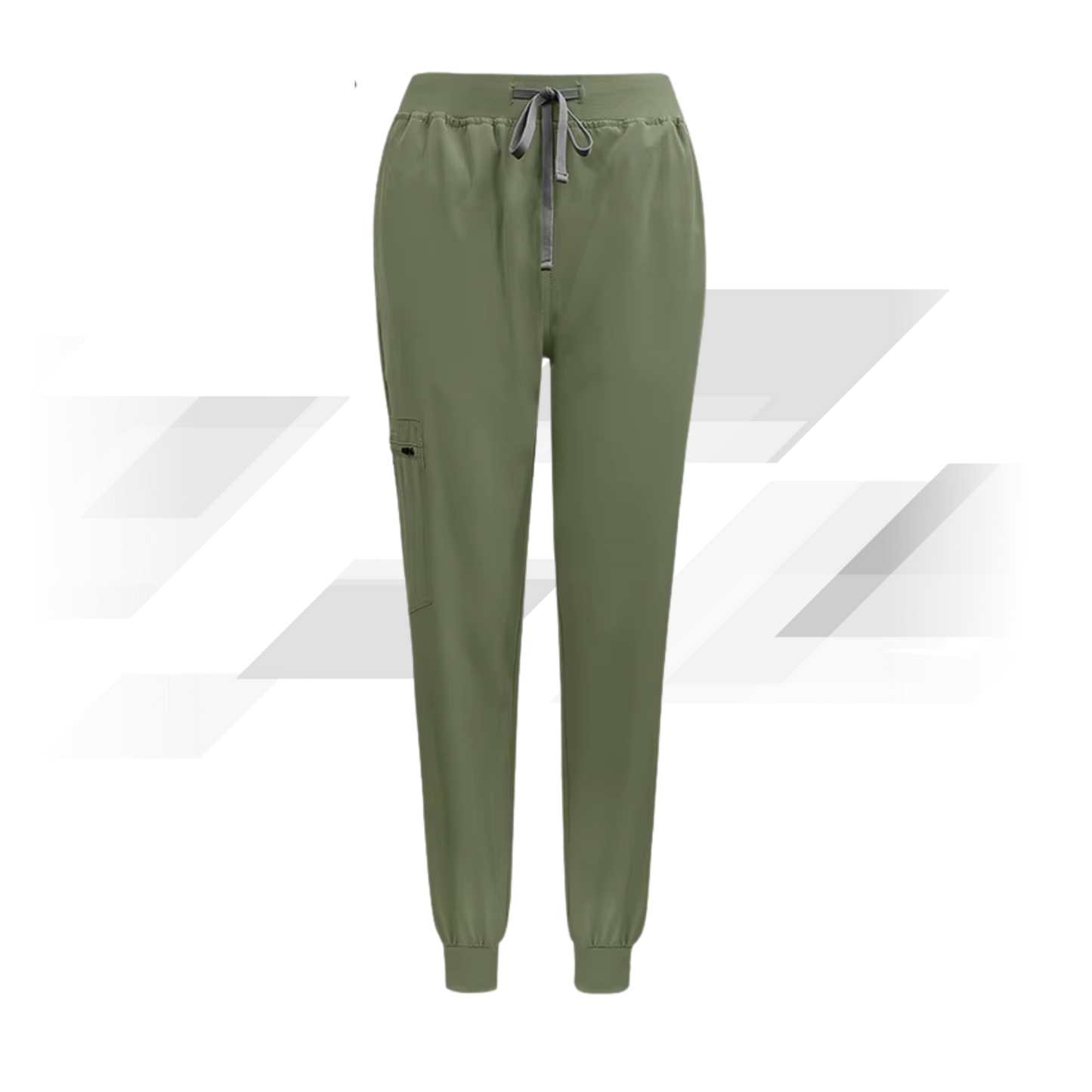 Daisy Olive 5-Pocket Mid-Rise Jogger Scrub Pants