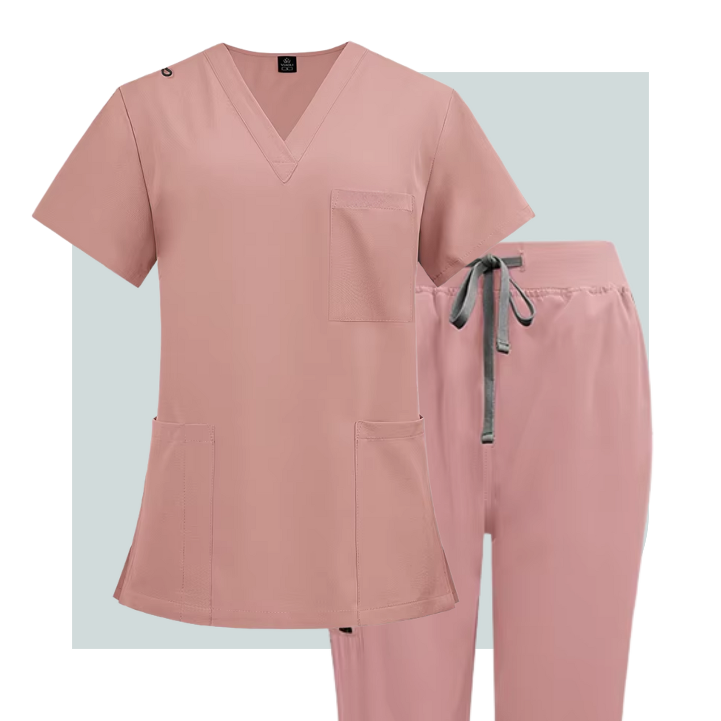 Daisy Pink Stretch Scrub - Full Suit