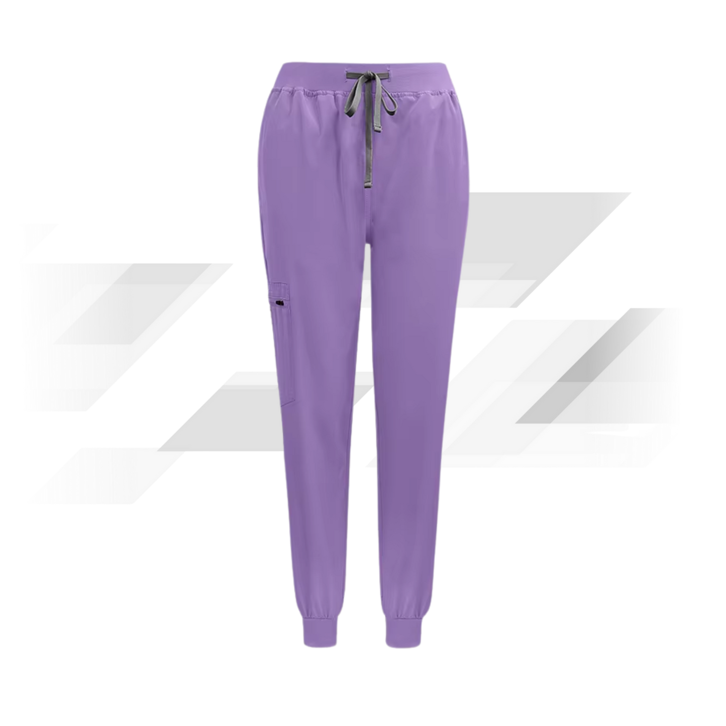 Daisy Lavender 5-Pocket Mid-Rise Jogger Scrub Pants