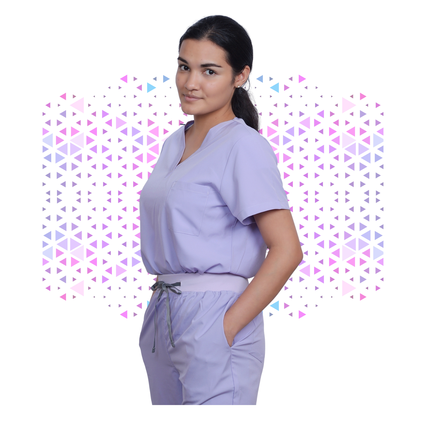 Daisy Lilac Stretch Scrub - Full Suit