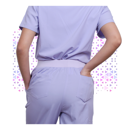 Daisy Lilac Stretch Scrub - Full Suit