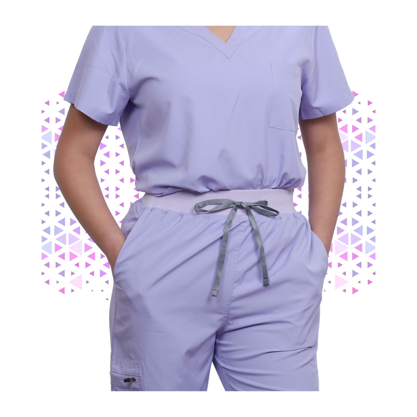 Daisy Lilac Stretch Scrub - Full Suit