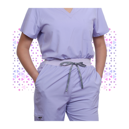 Daisy Lilac Stretch Scrub - Full Suit