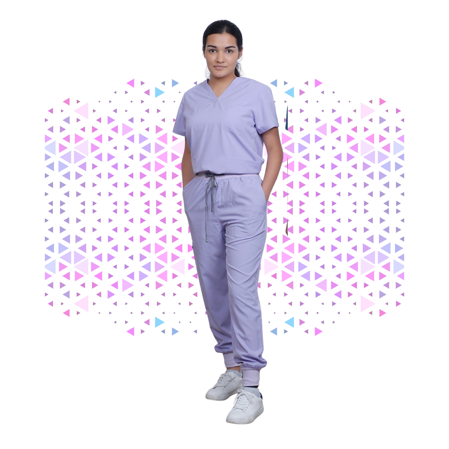 Daisy Lilac Stretch Scrub - Full Suit