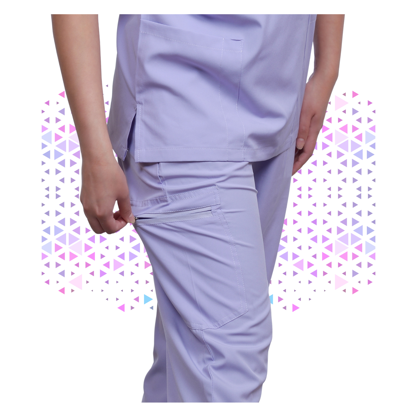 Daisy Lilac Stretch Scrub - Full Suit