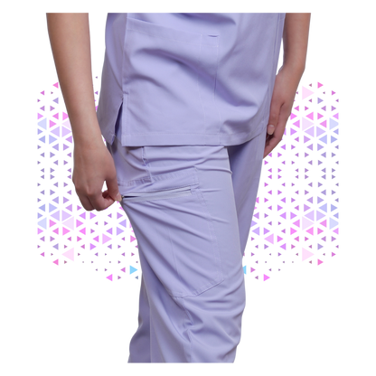 Daisy Lilac Stretch Scrub - Full Suit