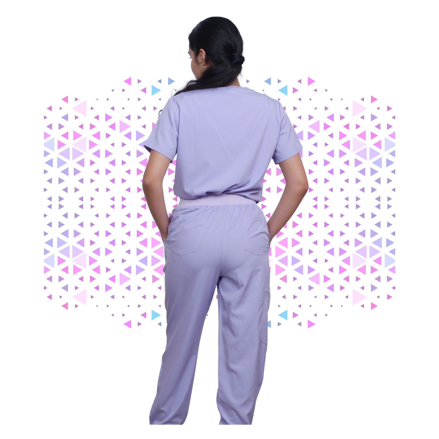 Daisy Lilac Stretch Scrub - Full Suit