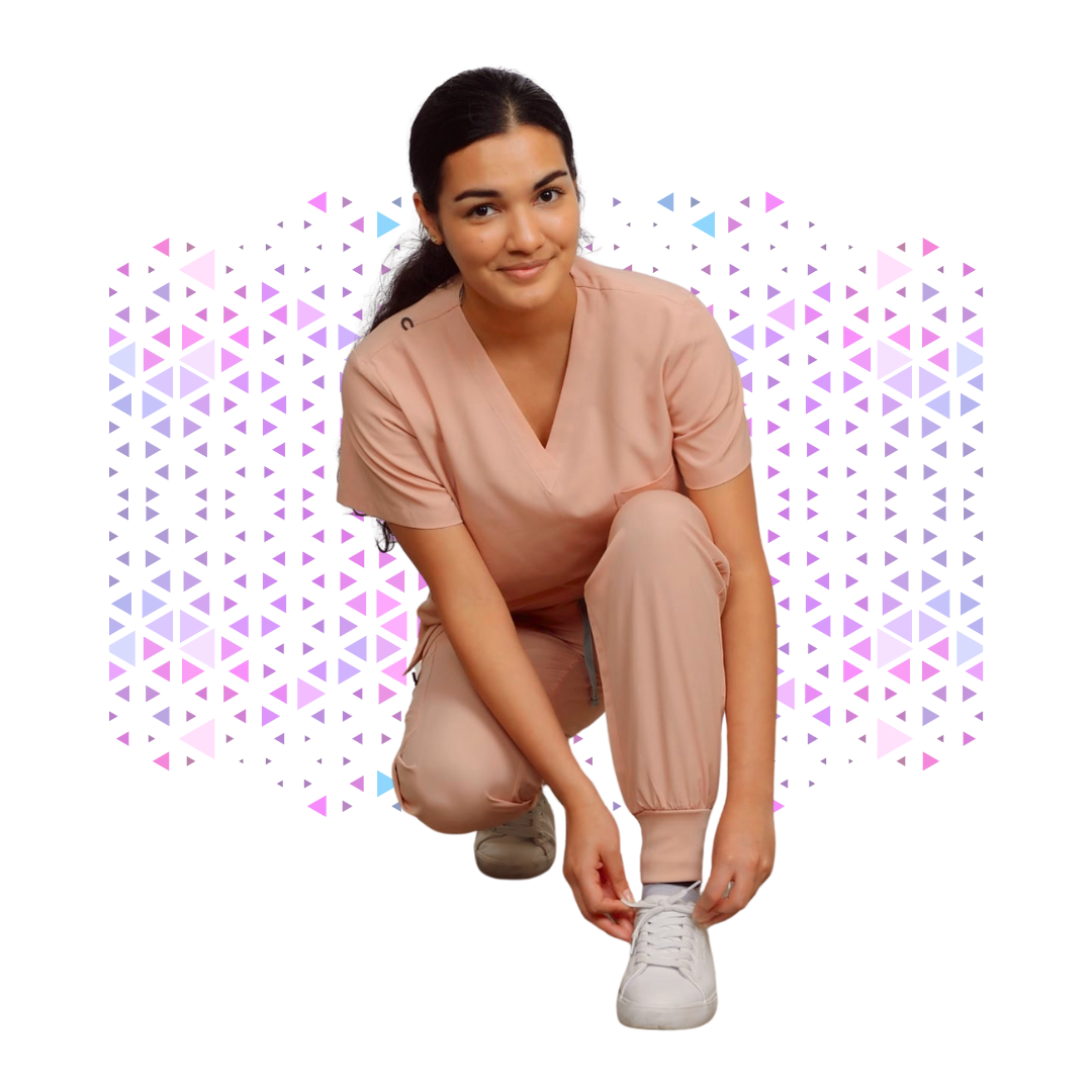 Daisy Pink Stretch Scrub - Full Suit