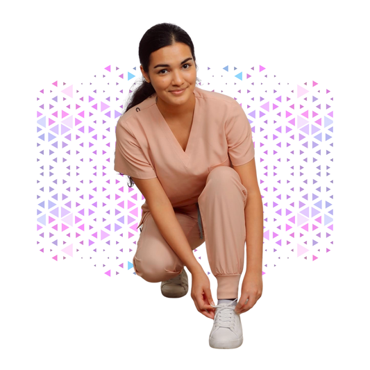 Daisy Pink Stretch Scrub - Full Suit