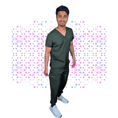 Daisy Army Green Stretch Scrub - Full Suit