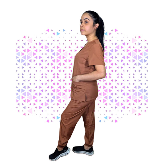 Daisy Brown Stretch Scrub - Full Suit