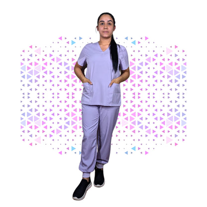 Daisy Lilac Stretch Scrub - Full Suit
